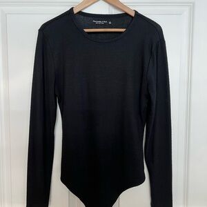 Abercrombie & Fitch Black Long-sleeved Bodysuit